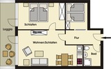 Ferienwohnung in Scharbeutz - Haus Meeresstrand - App. 409 - Grundriss