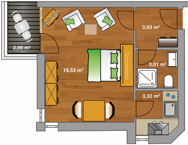 Ferienwohnung in Neustadt - ancora Marina Haus 2 Nr. 01, Typ 1 - Bild 7 Ferienwohnung in Neustadt - ancora Marina Haus 2 Nr. 01, Typ 1 - Bild 7