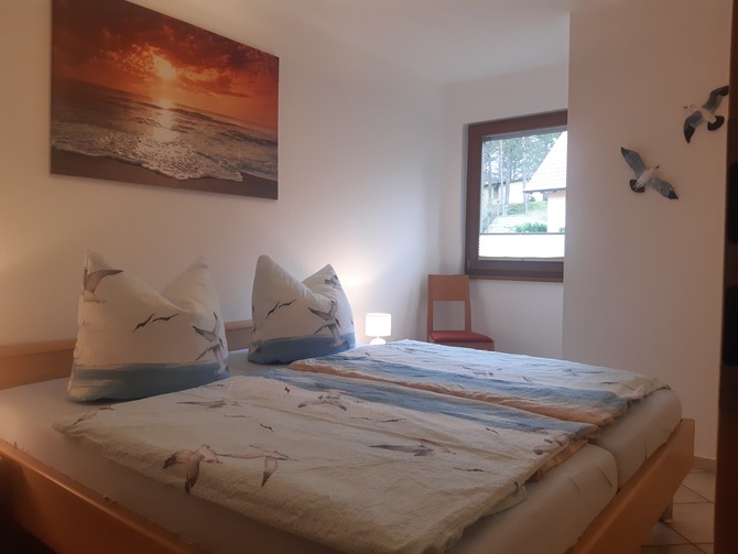 Ferienwohnung in Trassenheide - Meeresrauschen - Schlafzimmer mit Doppelbett
