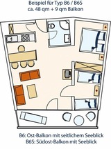 Ferienwohnung in Gr&ouml;mitz - STRANDIDYLL, 118 - Typ B6S - Bild 18