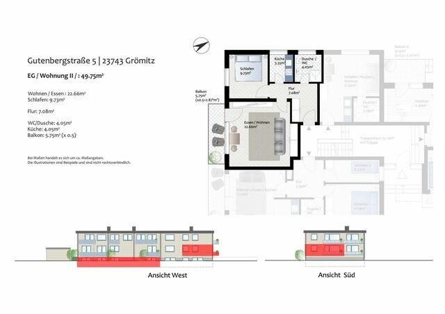 Ferienwohnung in Gr&ouml;mitz - Ostsee-Quartier 2 | Gutenbergstra&szlig;e 5 | APPARTO Gr&ouml;mitz - Bild 3