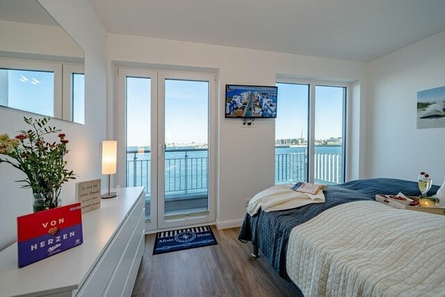 Ferienhaus in Olpenitz - Schleivilla Hafenblick by Seeblick Ferien ORO, Sauna, direkte Wasserlage - Bild 19