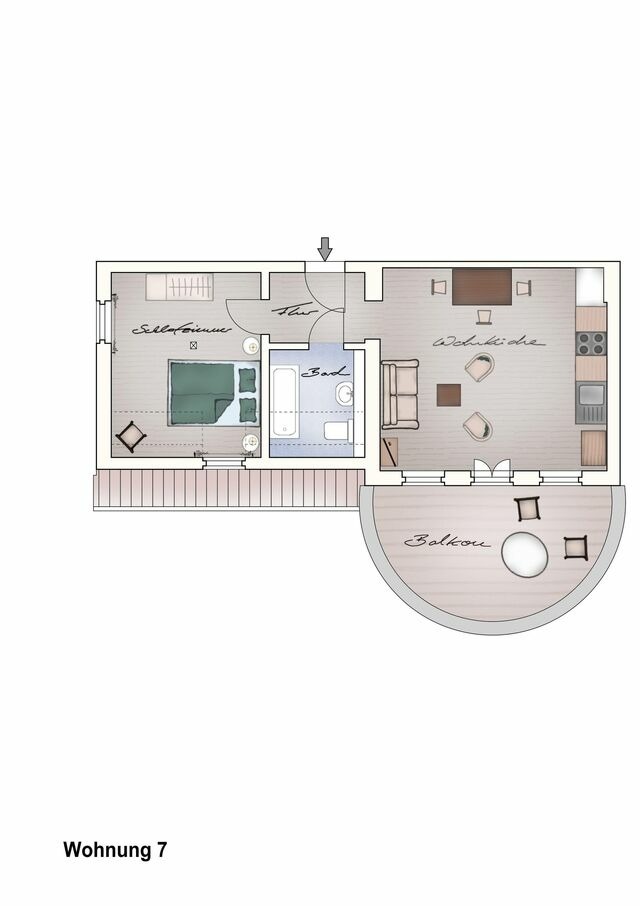 Ferienwohnung in Neuenkirchen (R&uuml;gen) - R&uuml;gen Ferienwohnung 7 am Wasser Gut Grubnow mit Balkon WLAN und Sauna - Bild 9
