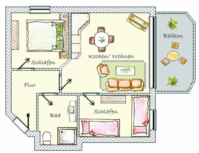 Ferienwohnung in Seebad Heringsdorf - (Brise) Villa Seestern App. 03 - Bild 15
